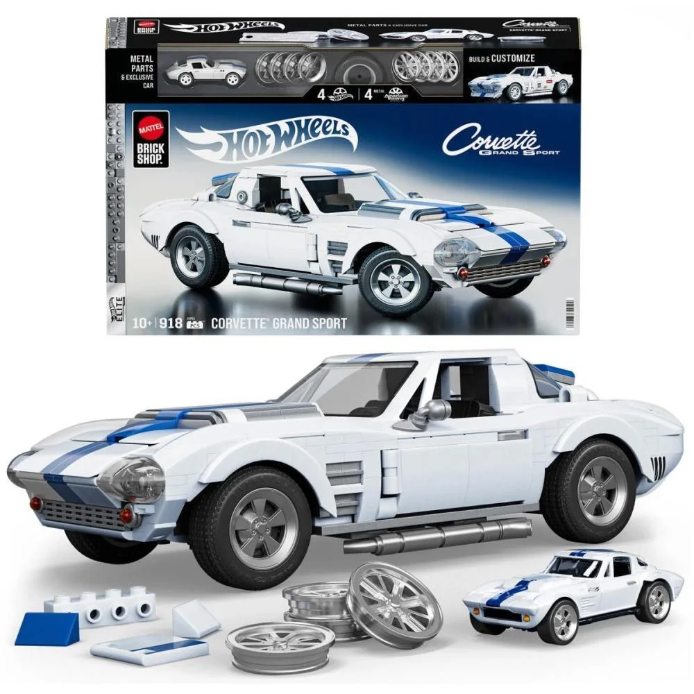 Hot Wheels Brick Shop Elite Corvette Grand 1:16 918P Mattel - imagem 2