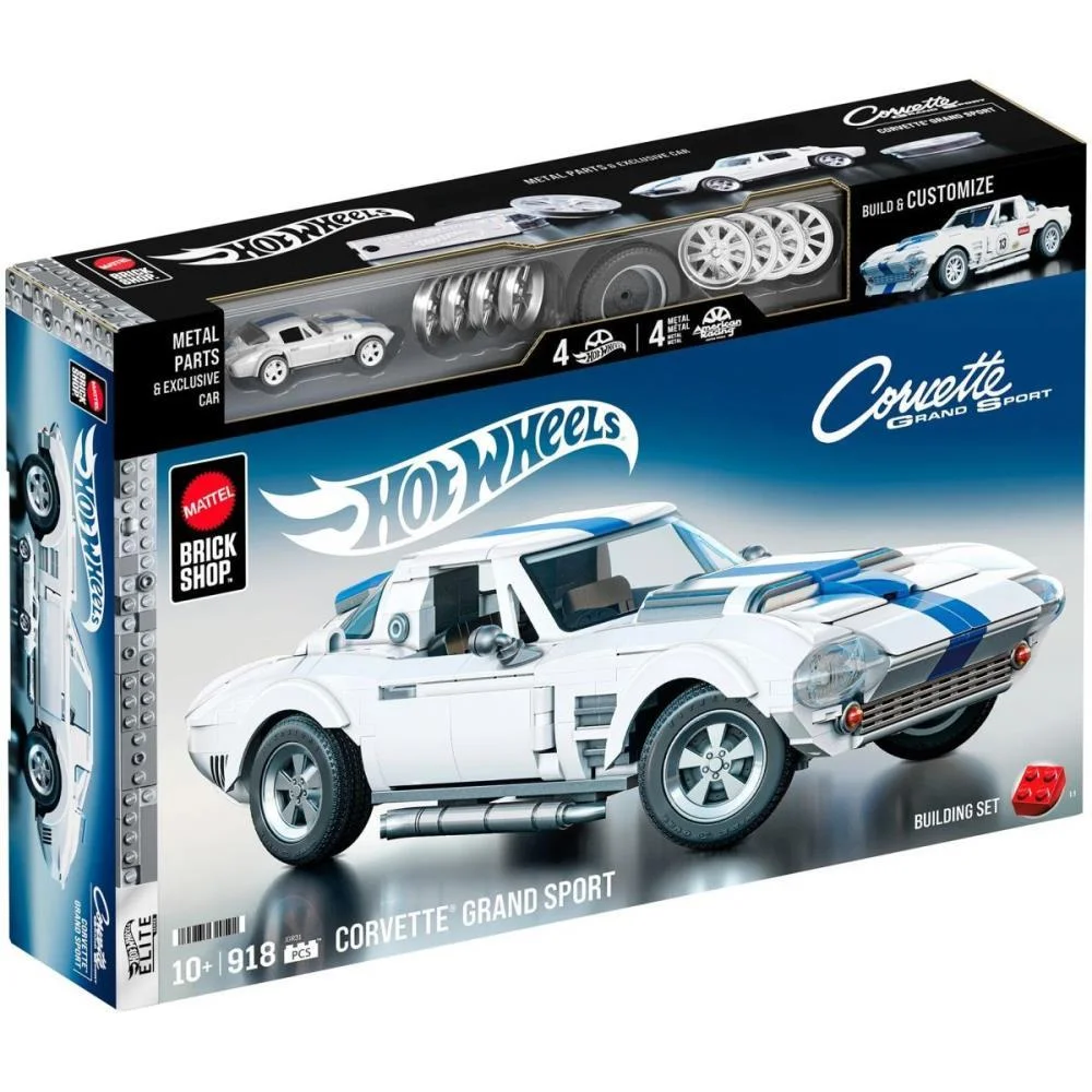 Hot Wheels Brick Shop Elite Corvette Grand 1:16 918P Mattel - imagem 13