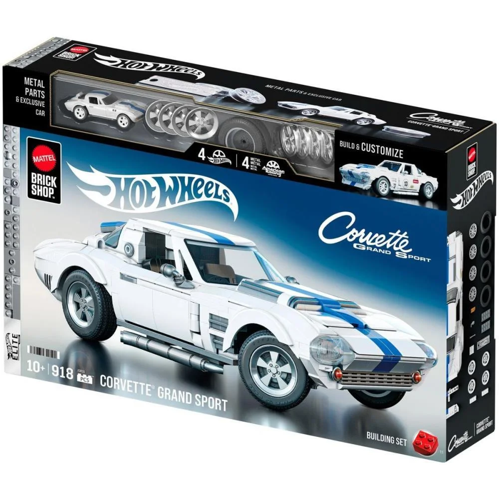 Hot Wheels Brick Shop Elite Corvette Grand 1:16 918P Mattel - imagem 14