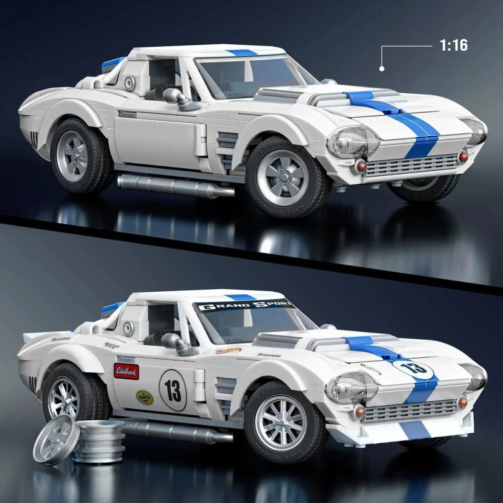 Hot Wheels Brick Shop Elite Corvette Grand 1:16 918P Mattel - imagem 15