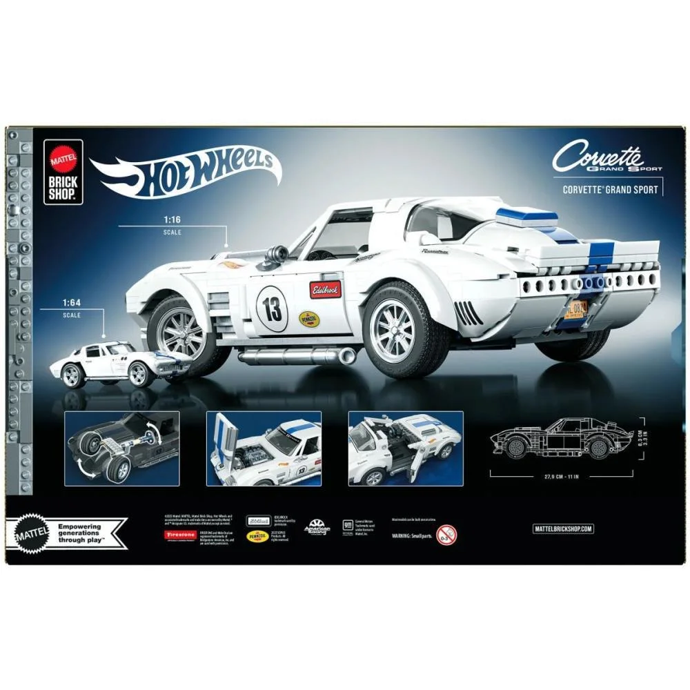 Hot Wheels Brick Shop Elite Corvette Grand 1:16 918P Mattel - imagem 16