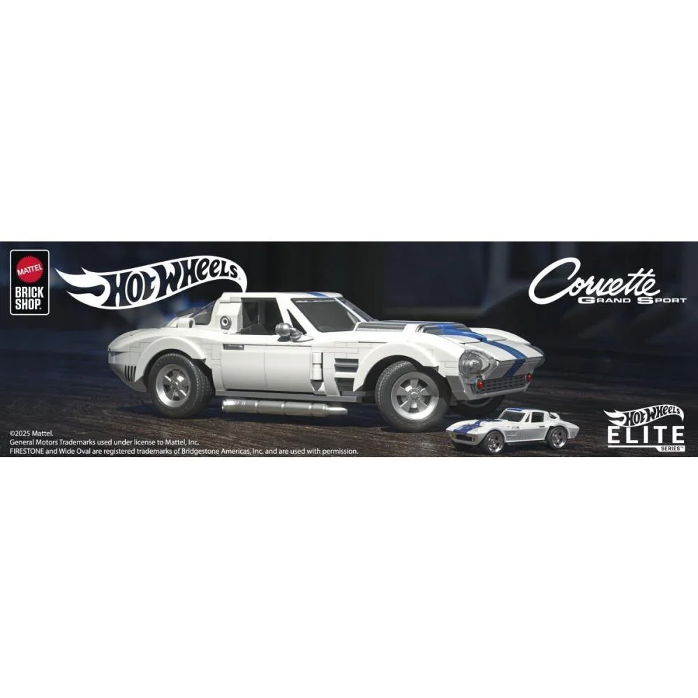 Hot Wheels Brick Shop Elite Corvette Grand 1:16 918P Mattel - imagem 10