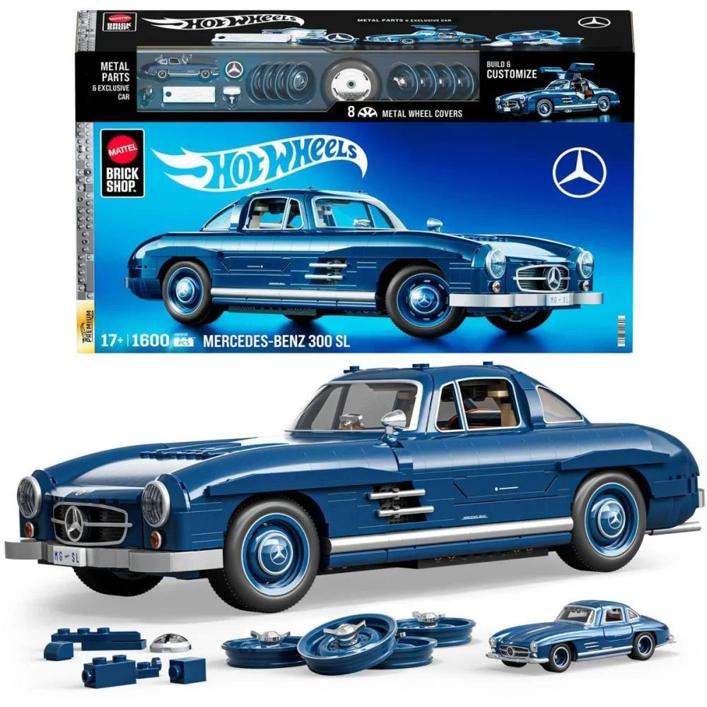 Hot Wheels Brick Shop Mercedes-Benz 300Sl 1:12 1600P Mattel - imagem 2