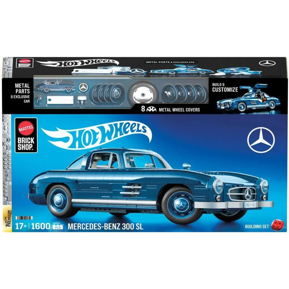 Hot Wheels Brick Shop Mercedes-Benz 300Sl 1:12 1600P Mattel - imagem 11