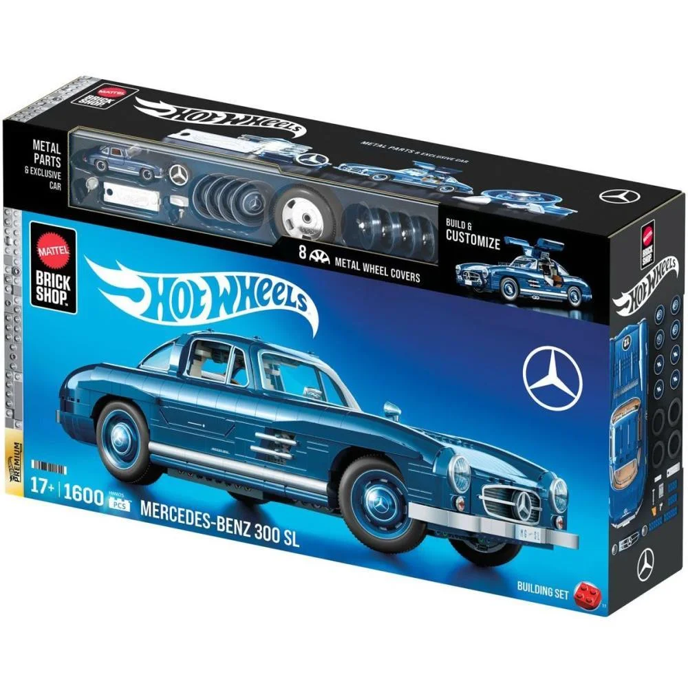 Hot Wheels Brick Shop Mercedes-Benz 300Sl 1:12 1600P Mattel - imagem 13