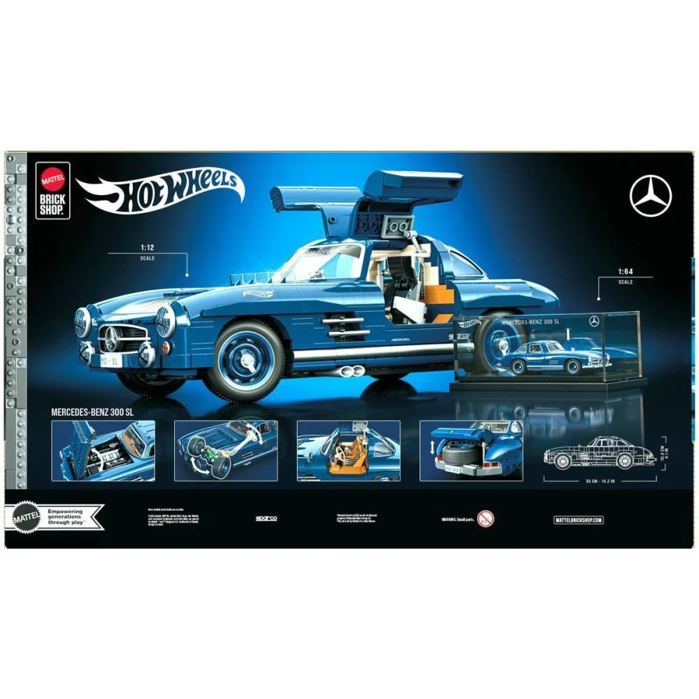 Hot Wheels Brick Shop Mercedes-Benz 300Sl 1:12 1600P Mattel - imagem 14