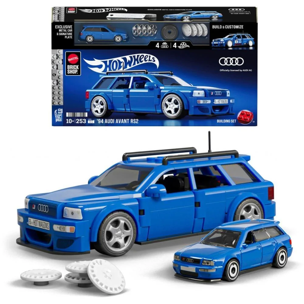 Hot Wheels Brick Shop Speed 94 Audi Avant 1:32 253Pc Mattel - imagem 3