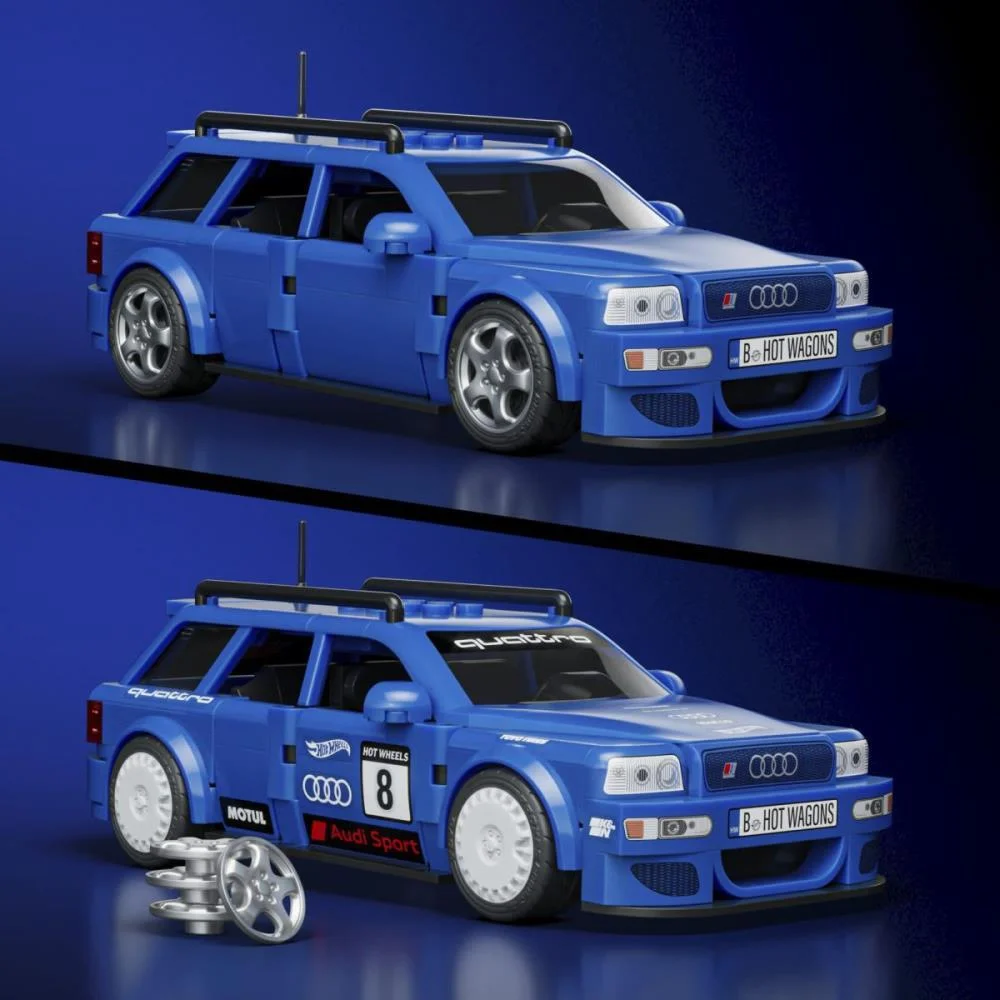 Hot Wheels Brick Shop Speed 94 Audi Avant 1:32 253Pc Mattel - imagem 8