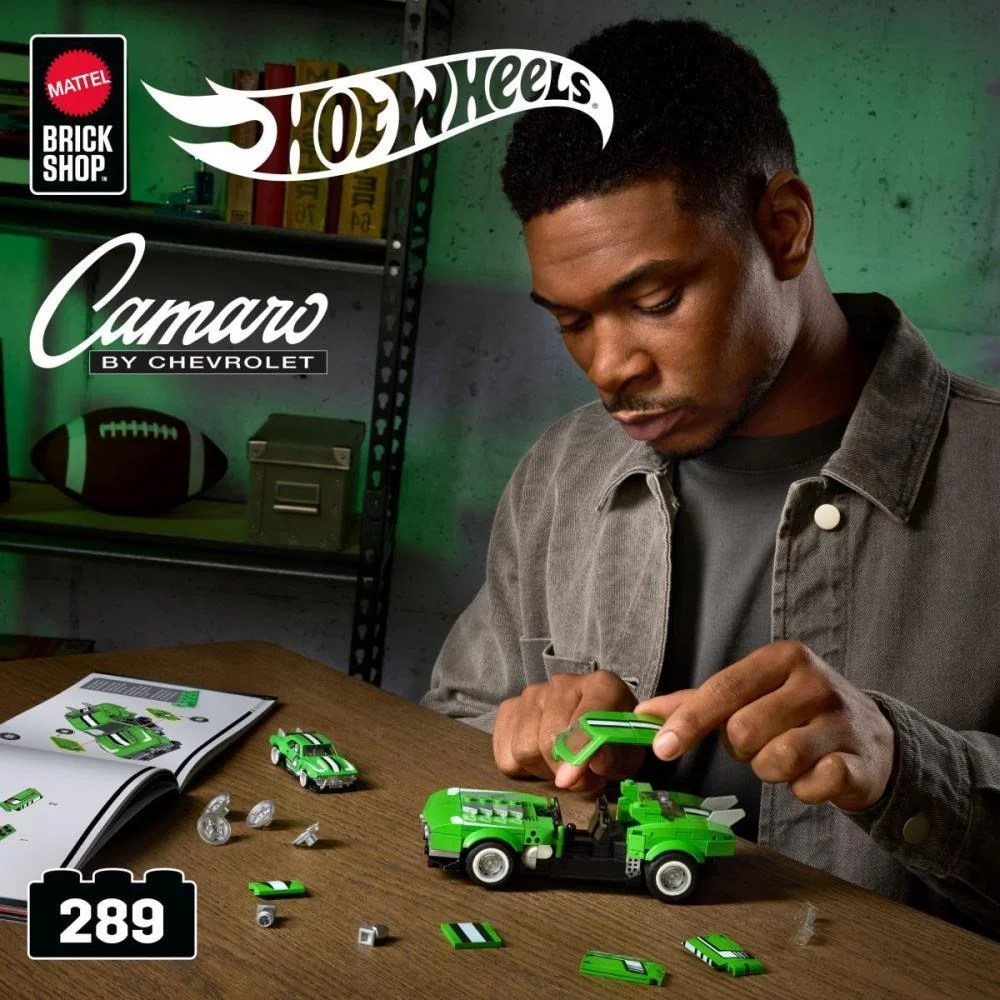 Hot Wheels Brick Shop Camaro 68 1:32 289Pcs Mattel - imagem 9