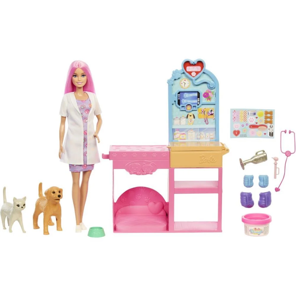 Barbie Profissoes Cj Clinica Veterinaria C/Bonec Mattel - imagem 3