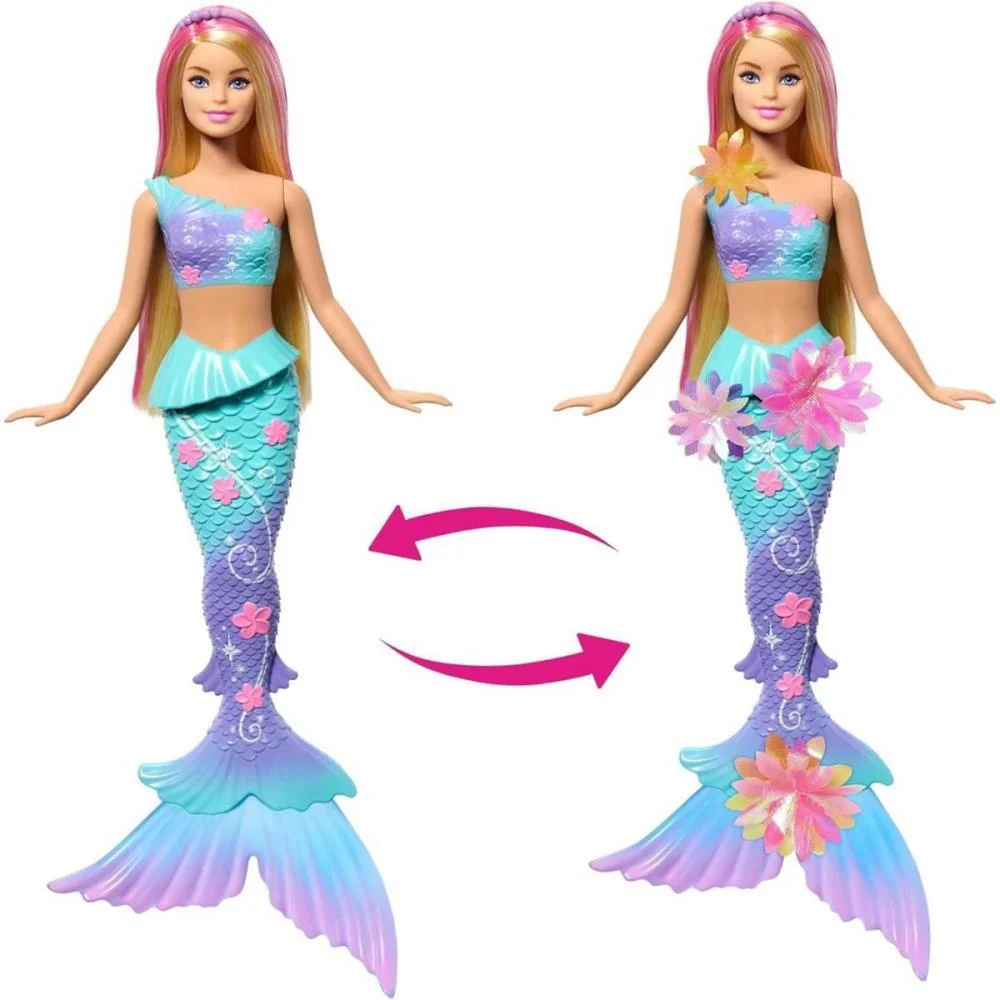 Barbie Fantasy Sereia Flores Magicas Loira Mattel - imagem 6