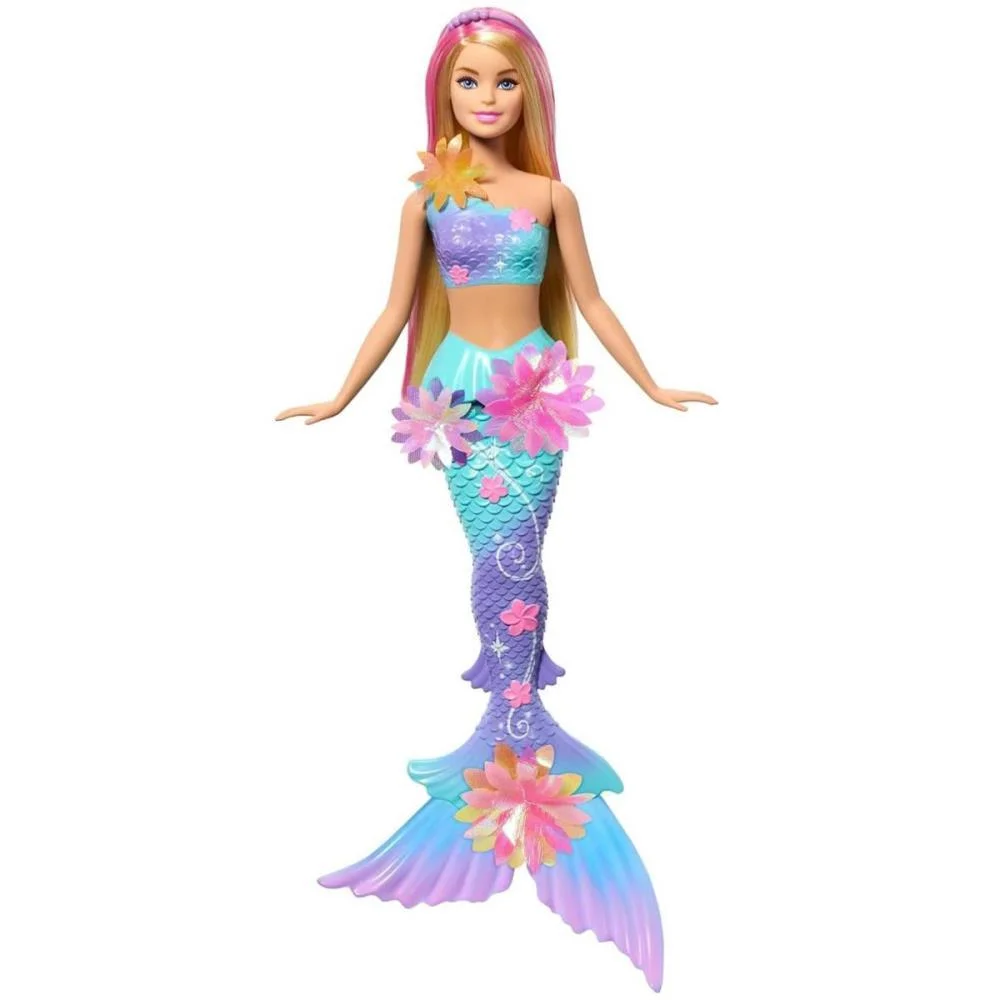 Barbie Fantasy Sereia Flores Magicas Loira Mattel - imagem 7