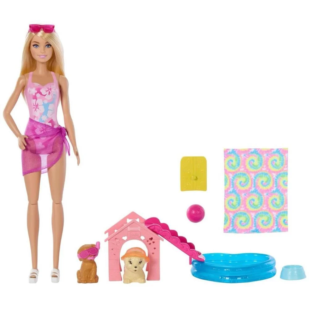 Barbie Family Festa Na Piscina C/Cachorrinho Mattel - imagem 3
