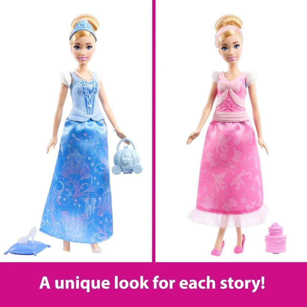 Boneca Disney Princesa Cinderela Fashio 2Em1 Mattel - imagem 8