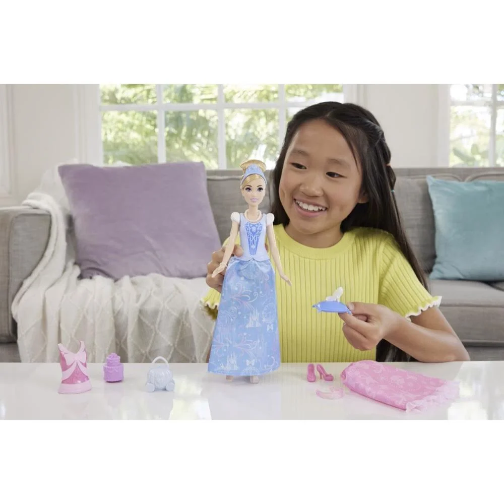 Boneca Disney Princesa Cinderela Fashio 2Em1 Mattel - imagem 9