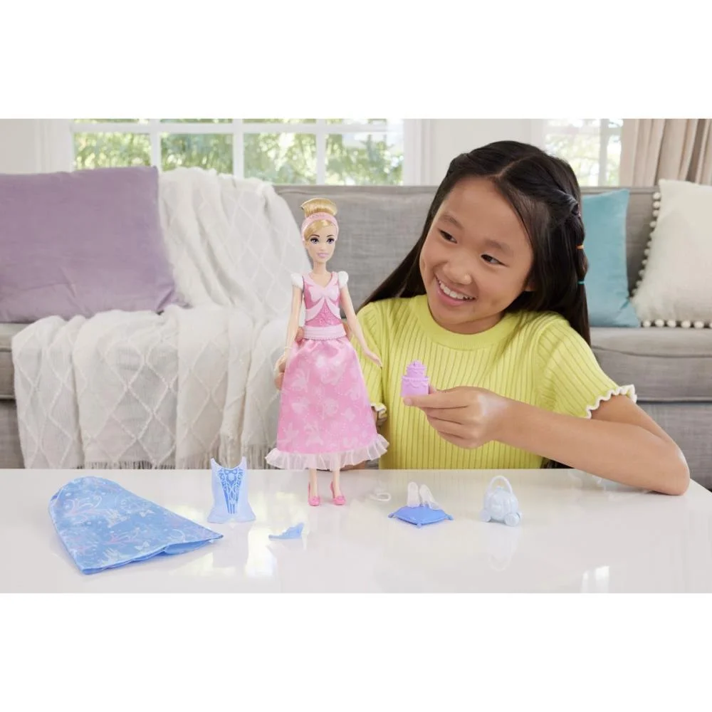 Boneca Disney Princesa Cinderela Fashio 2Em1 Mattel - imagem 10