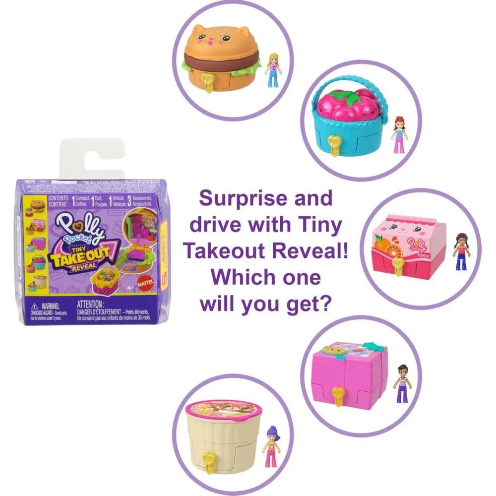 Polly Pocket Micro Reveal Comidinha Rapida (S) Mattel - imagem 4