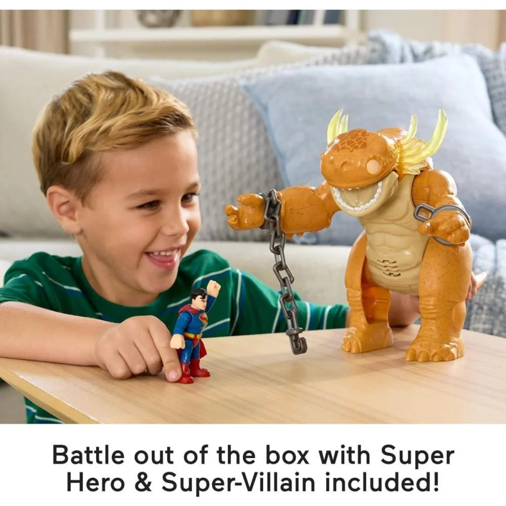 Imaginext Super-Man E Vilão Som E Luz Mattel - imagem 6