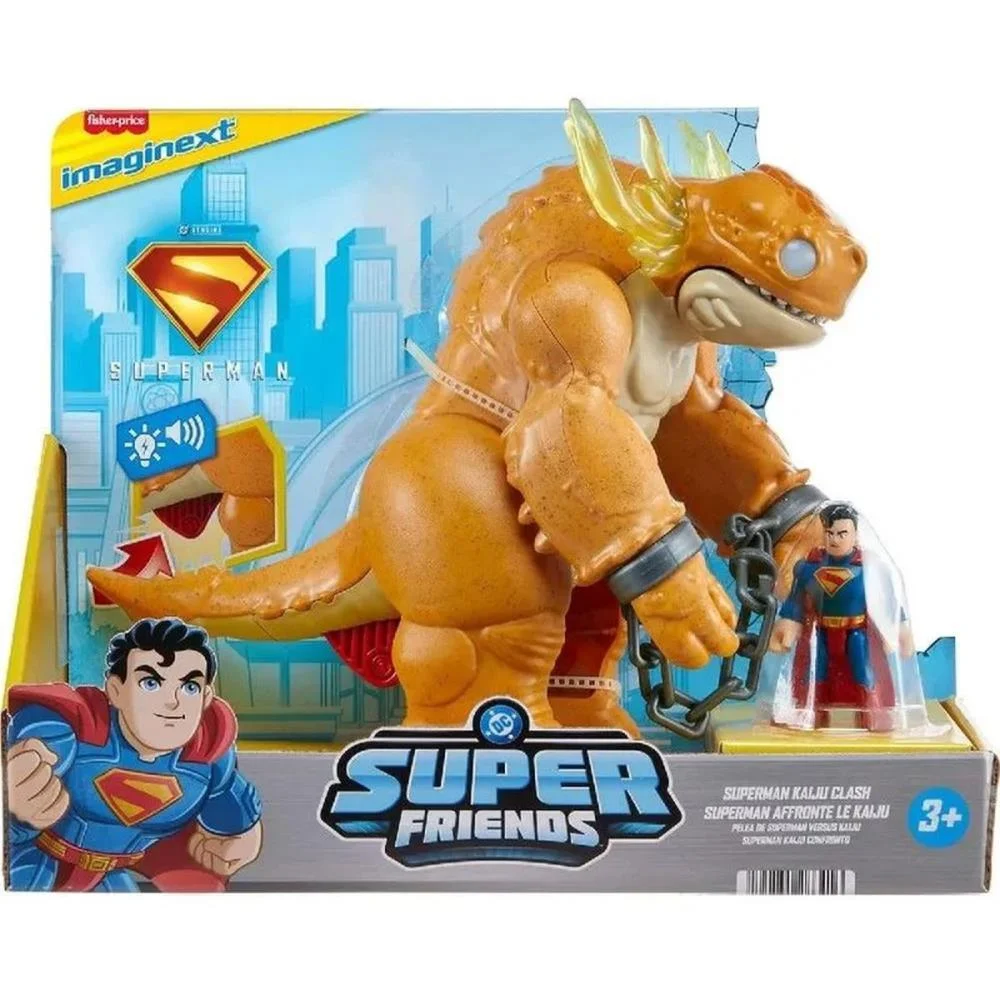 Imaginext Super-Man E Vilão Som E Luz Mattel - imagem 7