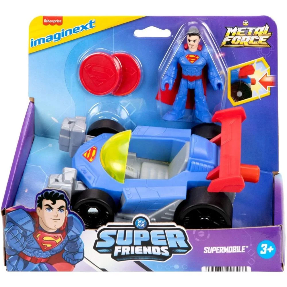 Imaginext Dcsf Supermobile + Figura Mattel - imagem 8