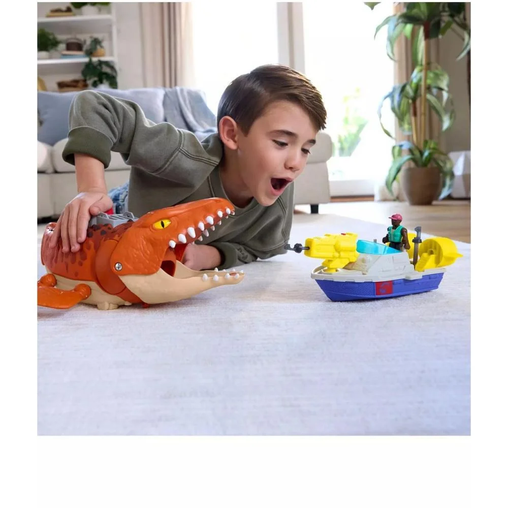Imaginext Jw Rebirth Mosasaurus C/Som Mattel - imagem 8