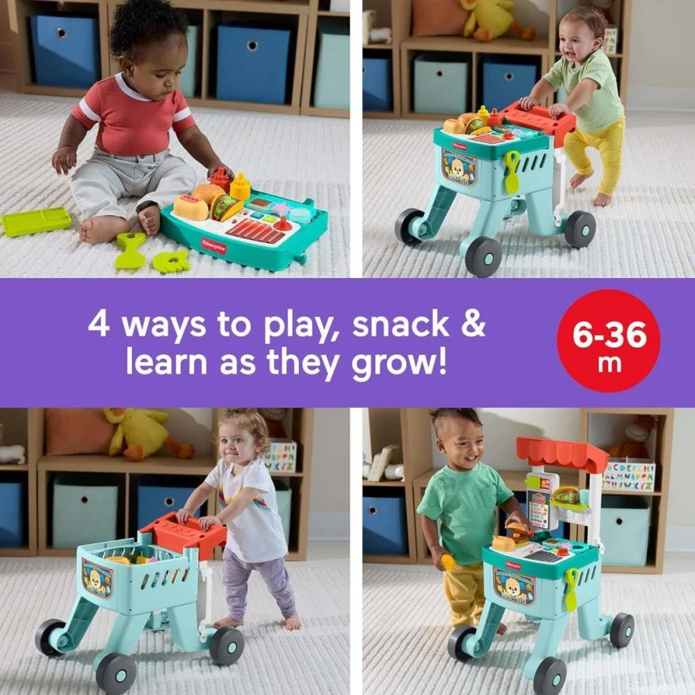 Fisher-Price Aprender Brincar Andador Carro De Snacks 4 Em 1 Mattel - imagem 13