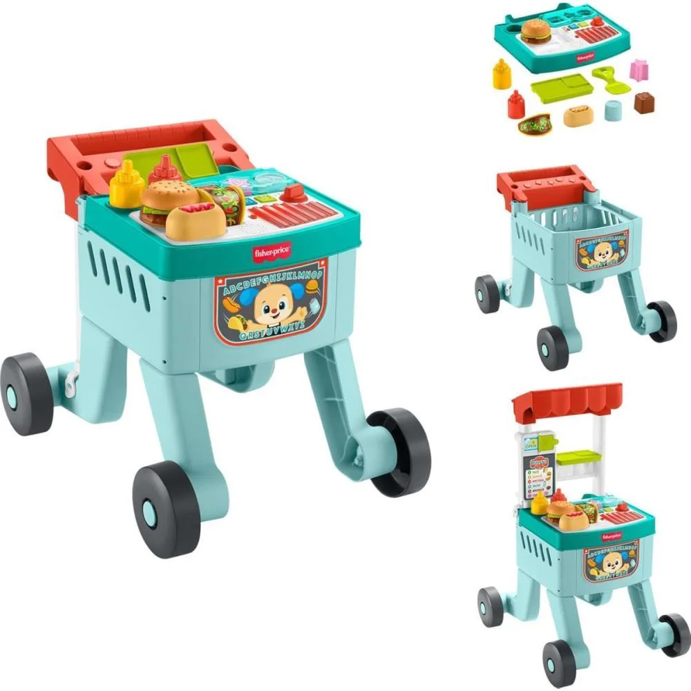 Fisher-Price Aprender Brincar Andador Carro De Snacks 4 Em 1 Mattel - imagem 3