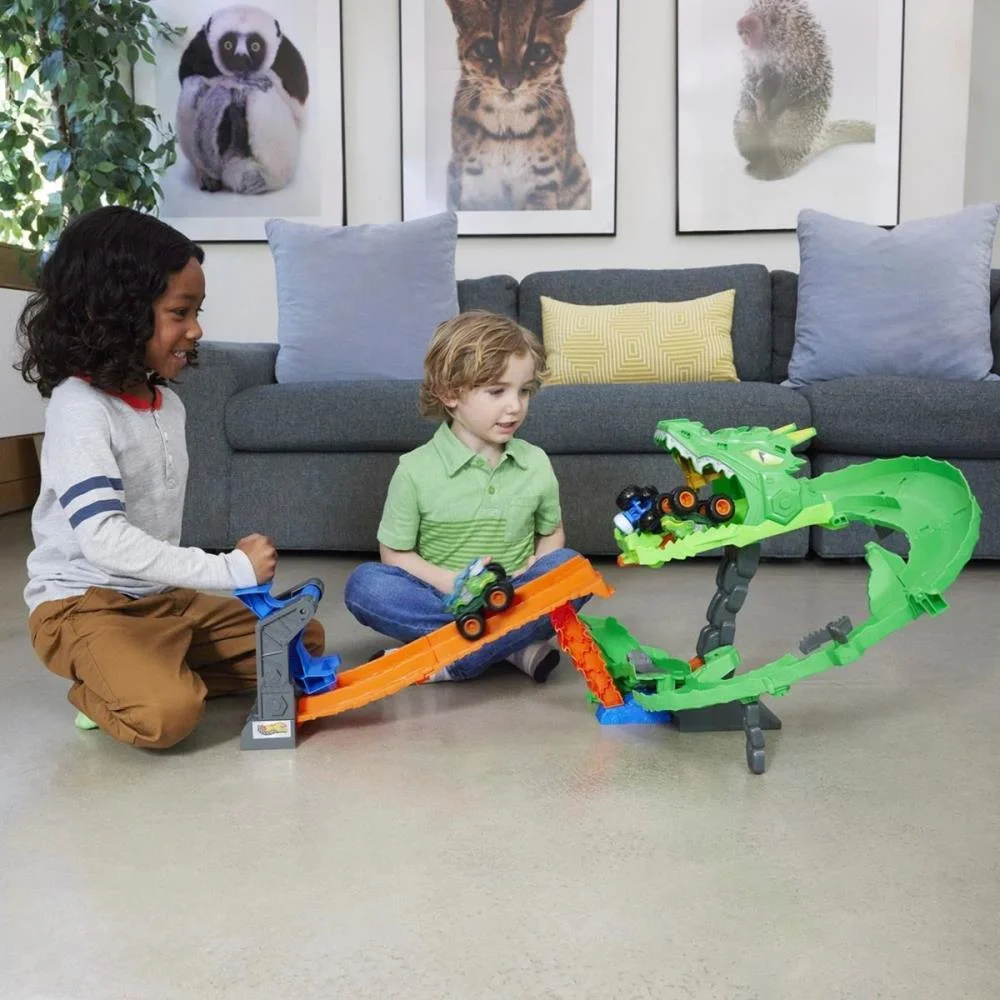 Hot Wheels Monster Trucks Destruicao Do Dragao Mattel - imagem 11