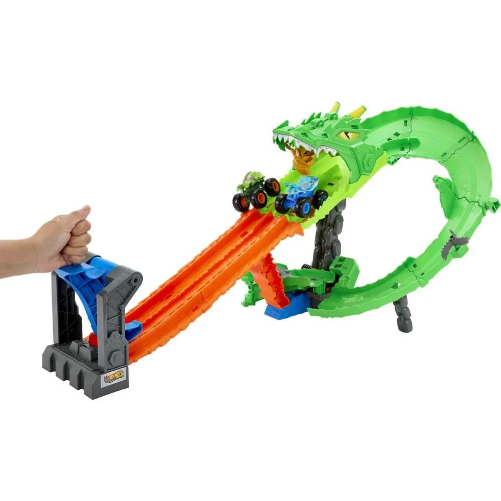 Hot Wheels Monster Trucks Destruicao Do Dragao Mattel - imagem 4