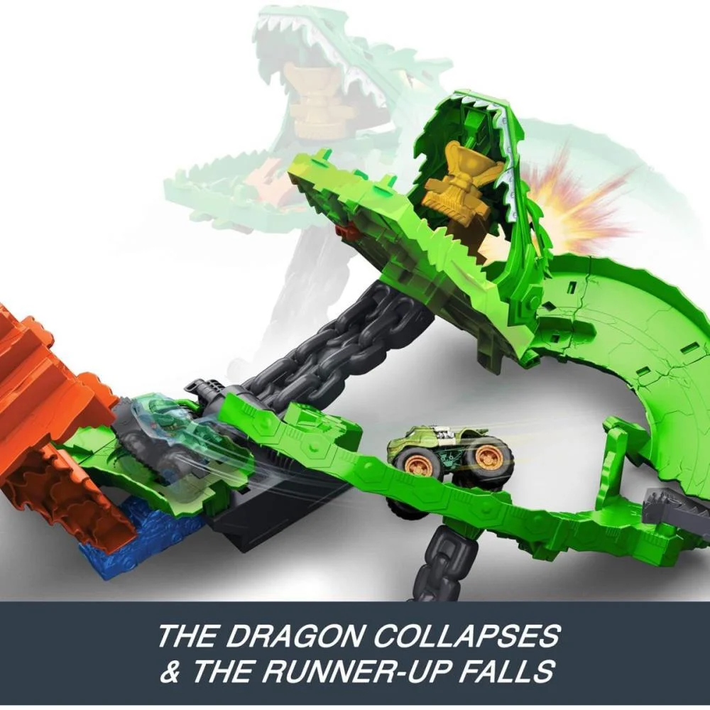 Hot Wheels Monster Trucks Destruicao Do Dragao Mattel - imagem 9