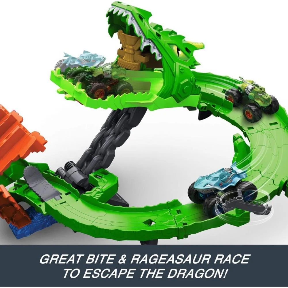 Hot Wheels Monster Trucks Destruicao Do Dragao Mattel - imagem 10
