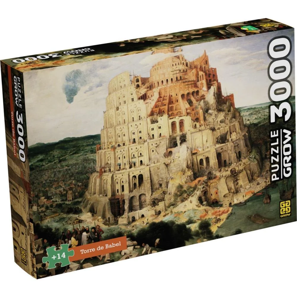 Quebra-Cabeca Cartonado Torre De Babel 3000 Pecas Grow - imagem 2