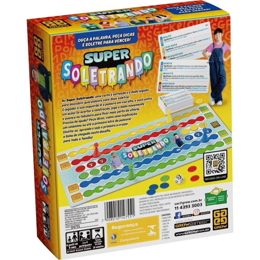 Jogo De Tabuleiro Super Soletrando Grow - imagem 4