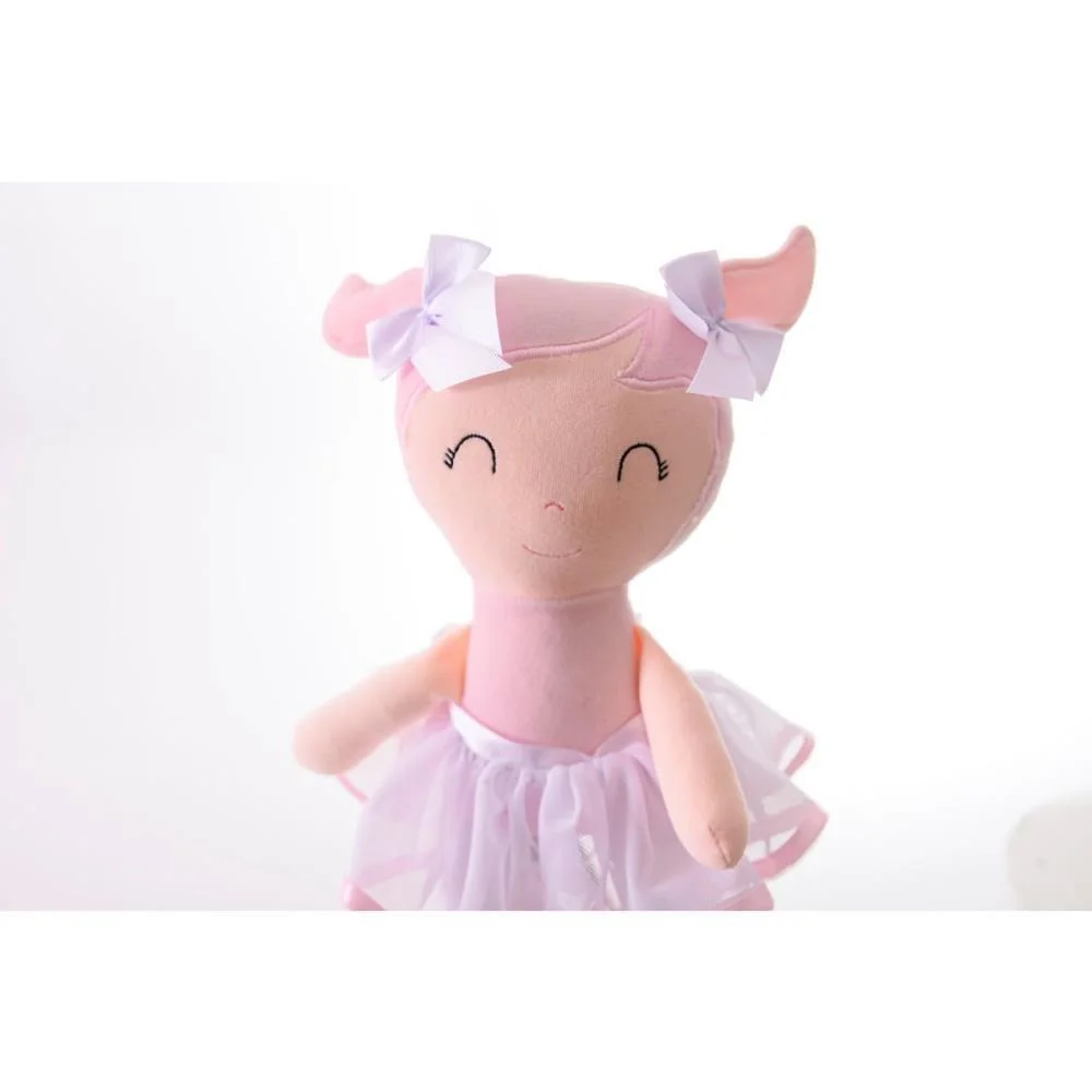 Boneca De Pelucia Bia Cabelo Rosa 35Cm Zip - imagem 4