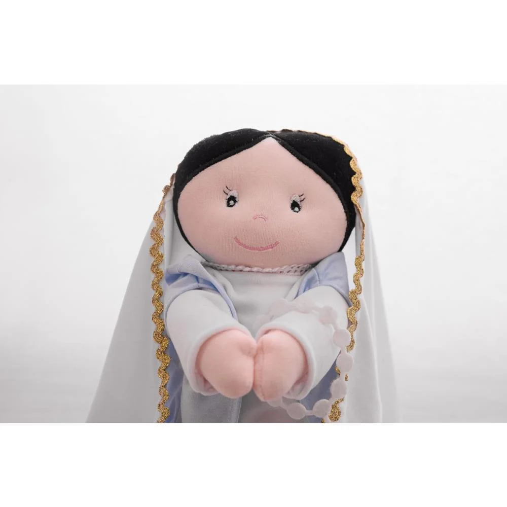 Boneca De Pelucia Religioso Maria 32Cm Zip - imagem 3