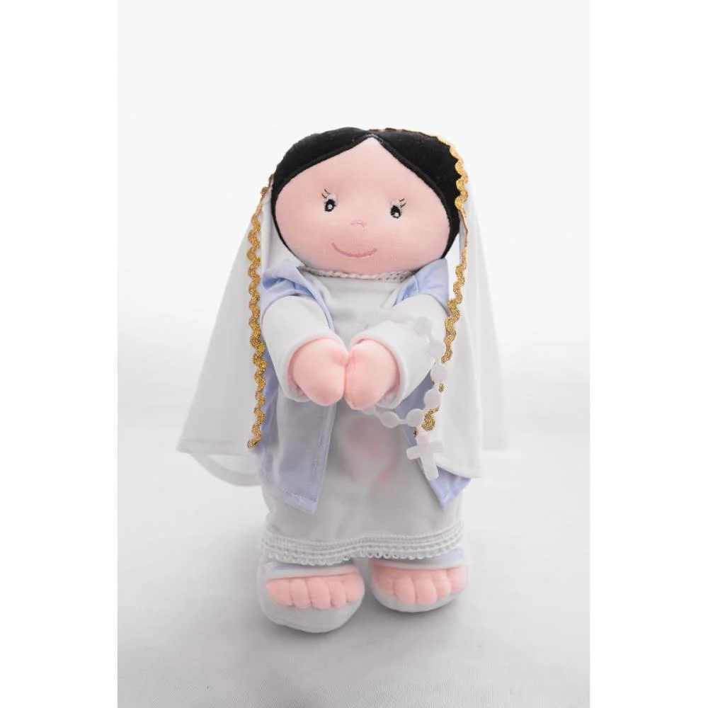 Boneca De Pelucia Religioso Maria 32Cm Zip - imagem 6