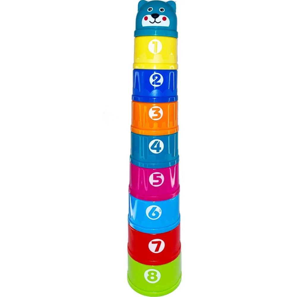 Brinquedo Educativo Torre Divertida 9 Potes Rf2 (S Toy Mix - imagem 3