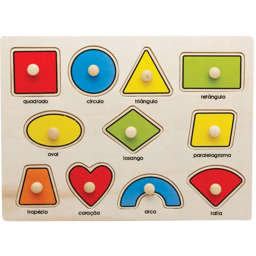 Brinquedo Pedagogico Madeira Encaixe Divertido Formas Toy Mix - imagem 2