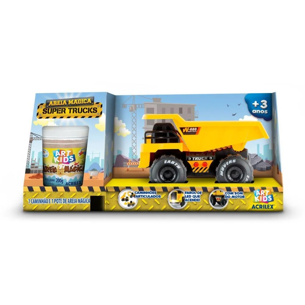 Massa Areia Areia Magica Super Trucks 200G Acrilex - imagem 2