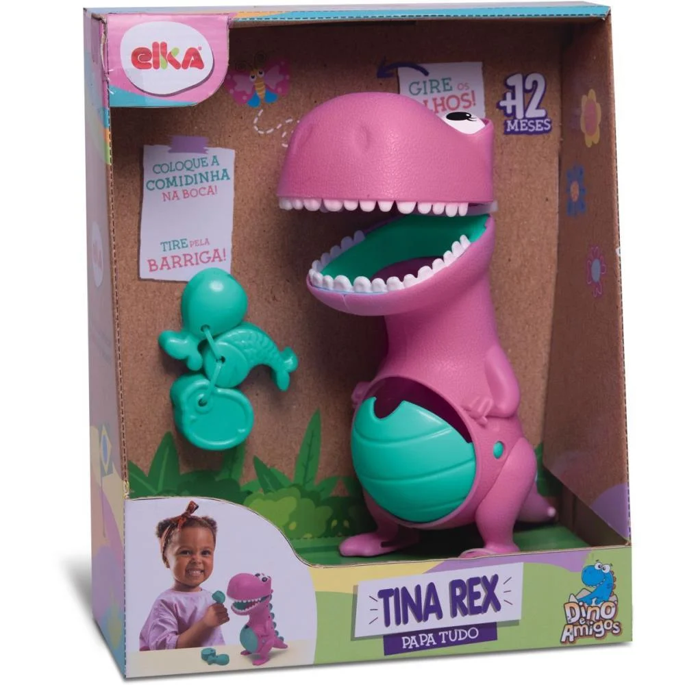 Brinquedo Para Bebe Tina Rex Papa Tudo Elka - imagem 4