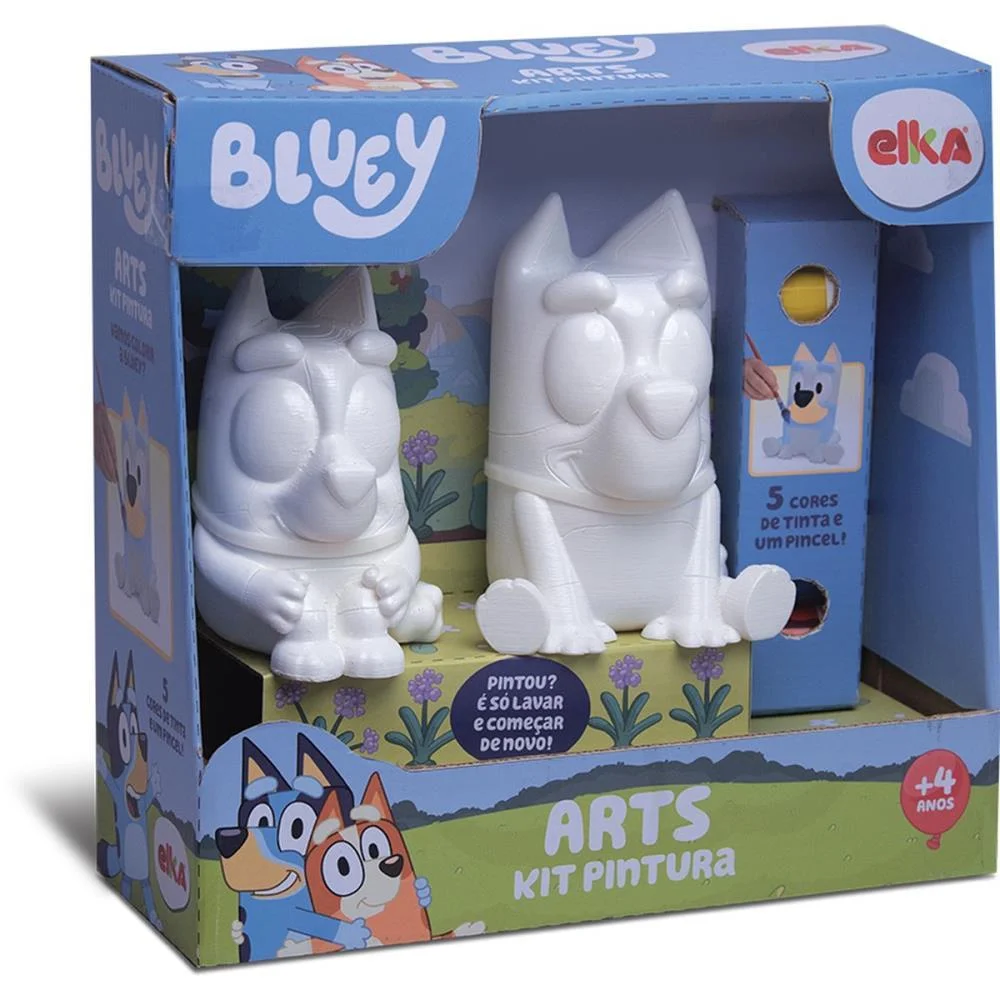 Boneco E Personagem Arts Kit Pintura Bluey E Bingo Elka - imagem 4