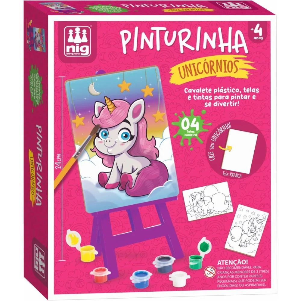 Brinquedo Para Colorir Kit Pinturinha Unicornios Nig Brinquedos - imagem 2