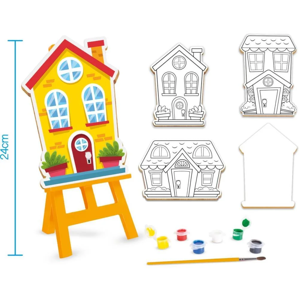 Brinquedo Para Colorir Kit Pinturinha Casinhas Nig Brinquedos - imagem 3