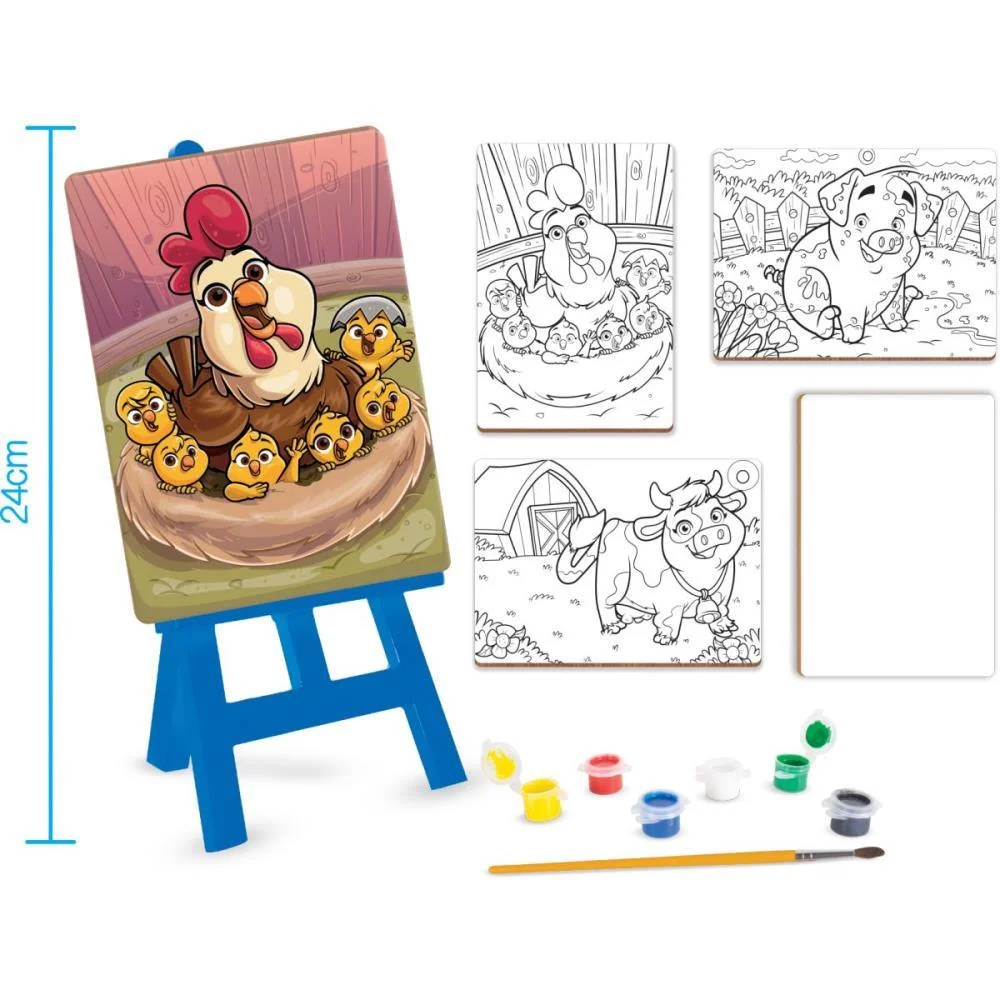 Brinquedo Para Colorir Kit Pinturinha Fazendinha Nig Brinquedos - imagem 4