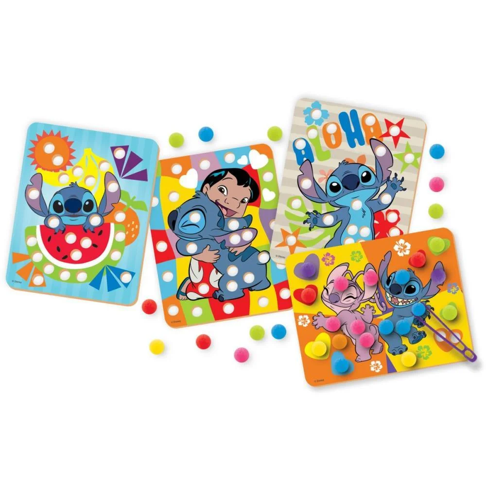 Brinquedo Educativo Stitch Pega Pompom Nig Brinquedos - imagem 3