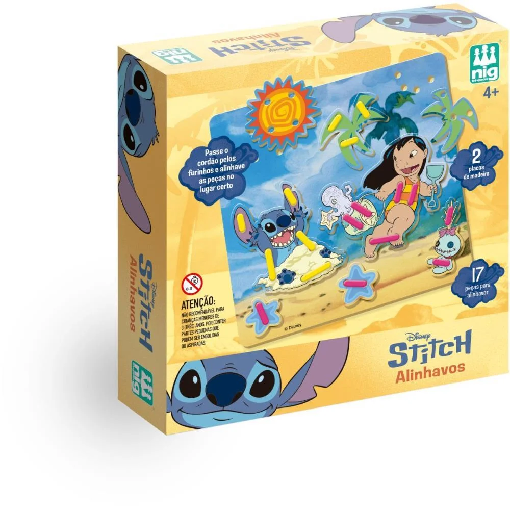 Brinquedo Educativo Stitch Alinhavos Nig Brinquedos - imagem 2