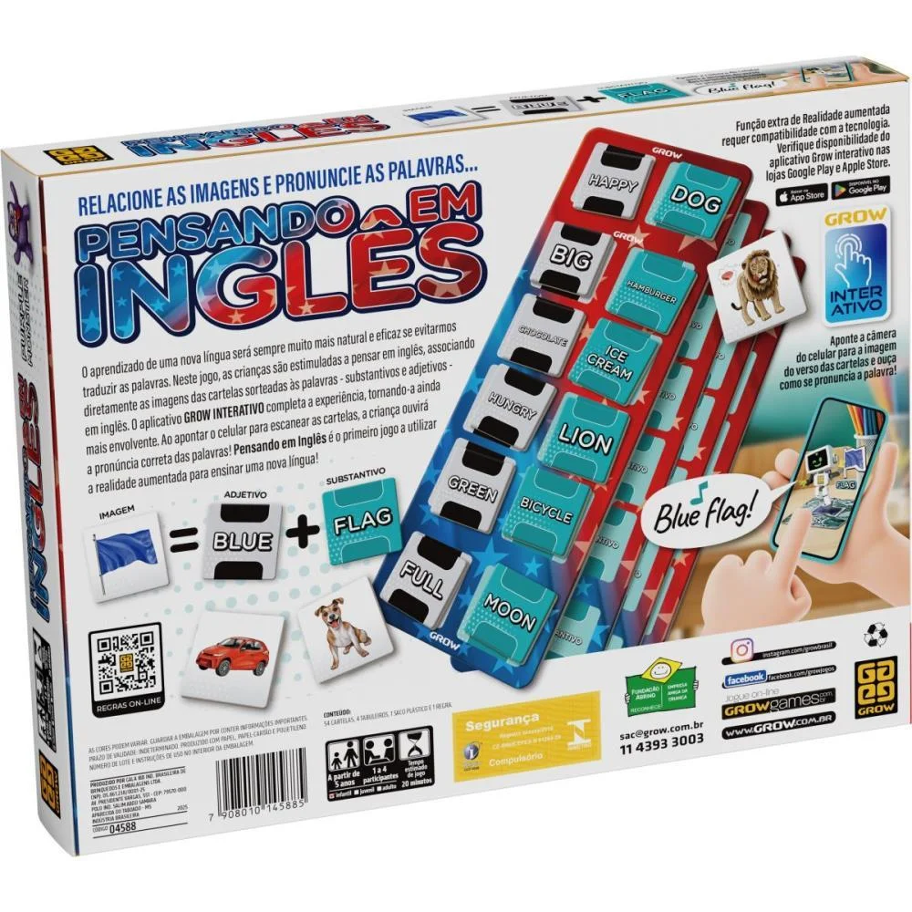 Jogo Educativo Pensando Em Ingles Grow - imagem 5