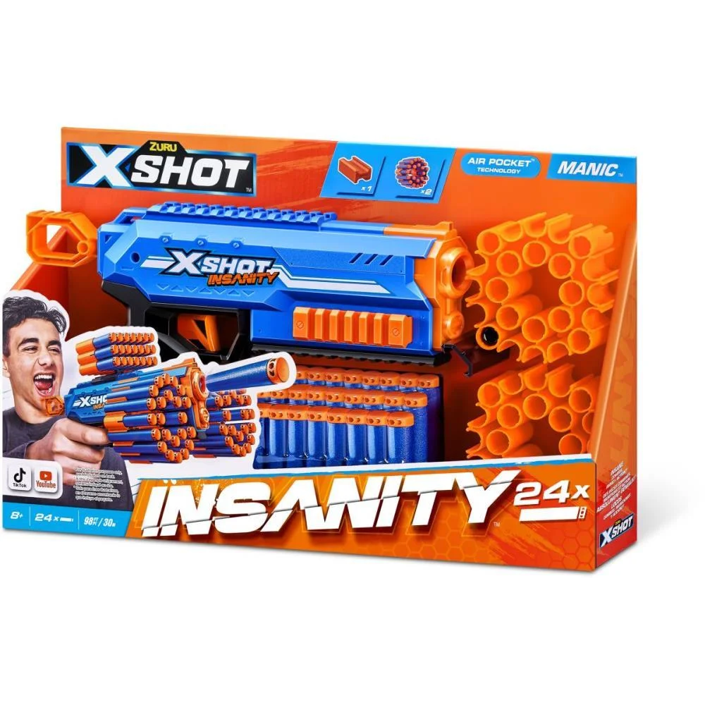 Lancador X-Shot Insanity Manic 24Dardos Candide - imagem 4