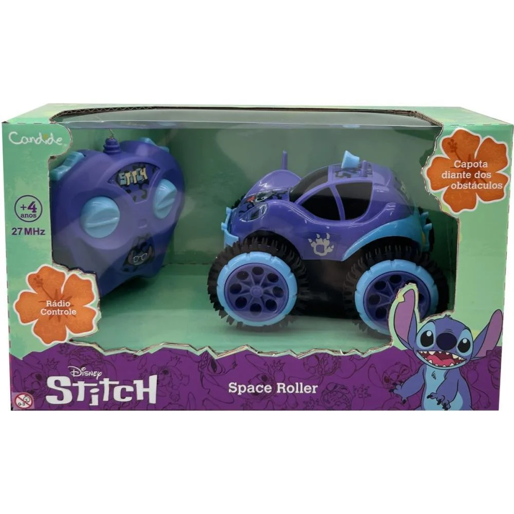 Carrinho Controle Remoto Stitch Space Roller Candide - imagem 5