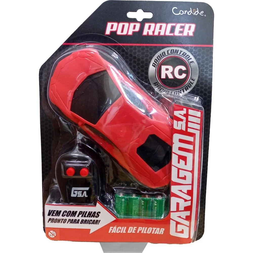 Carrinho Controle Remoto Pop Racer Garagem Sa 3Fun/Pilh Candide - imagem 5